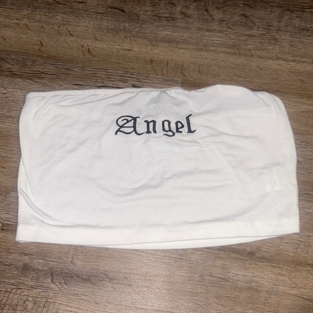 White angel tube top